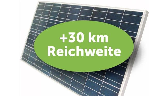 Solar panel for 30 km more range for ARI 345 flatbed