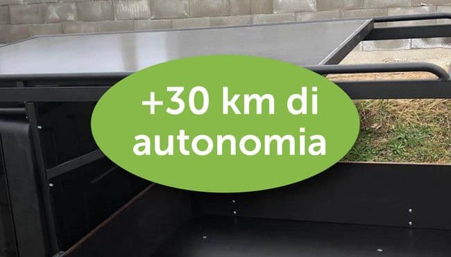 Impianto fotovoltaico per un'autonomia di 30 km in più per l'ARI 458 Pianale
