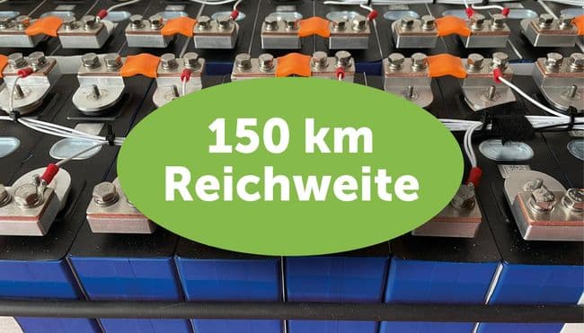 LiFePO4-Akku für 150 km Reichweite (Neuinstallation)