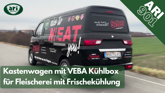 ARI 901 Kastenwagen mit VEBA-Kühlbox: Elektro-Kühltransporter für Fleischtransport