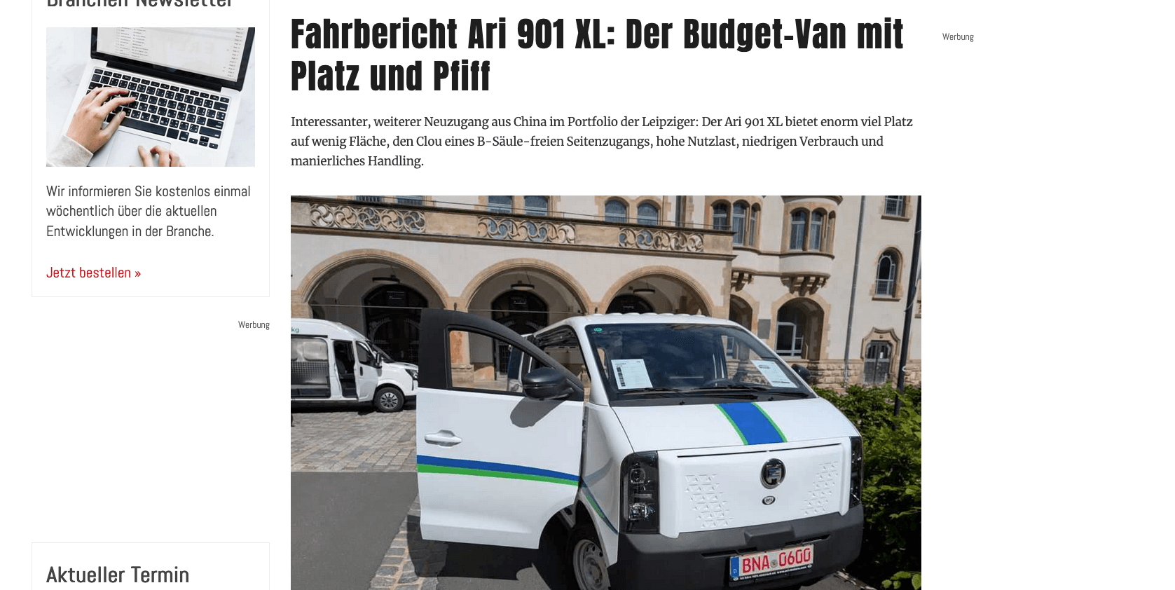 ARI 901 XL im Test bei Logistra im Rahmen des Smart City Logistik Kongress in Jena