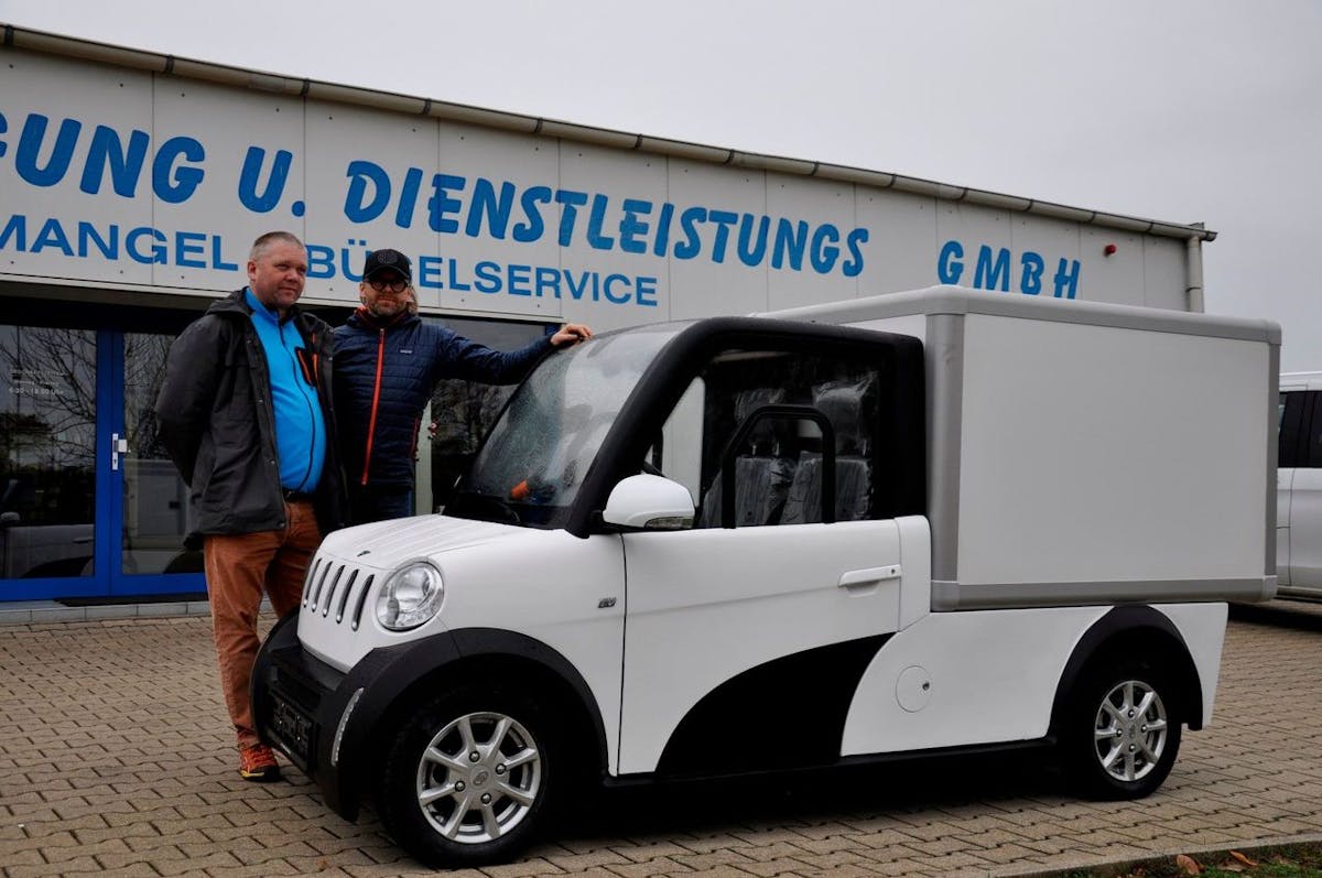 Užitkové elektrické vozidlo ARI 458 se skříňovou nástavbou v Sasku-Anhaltsku