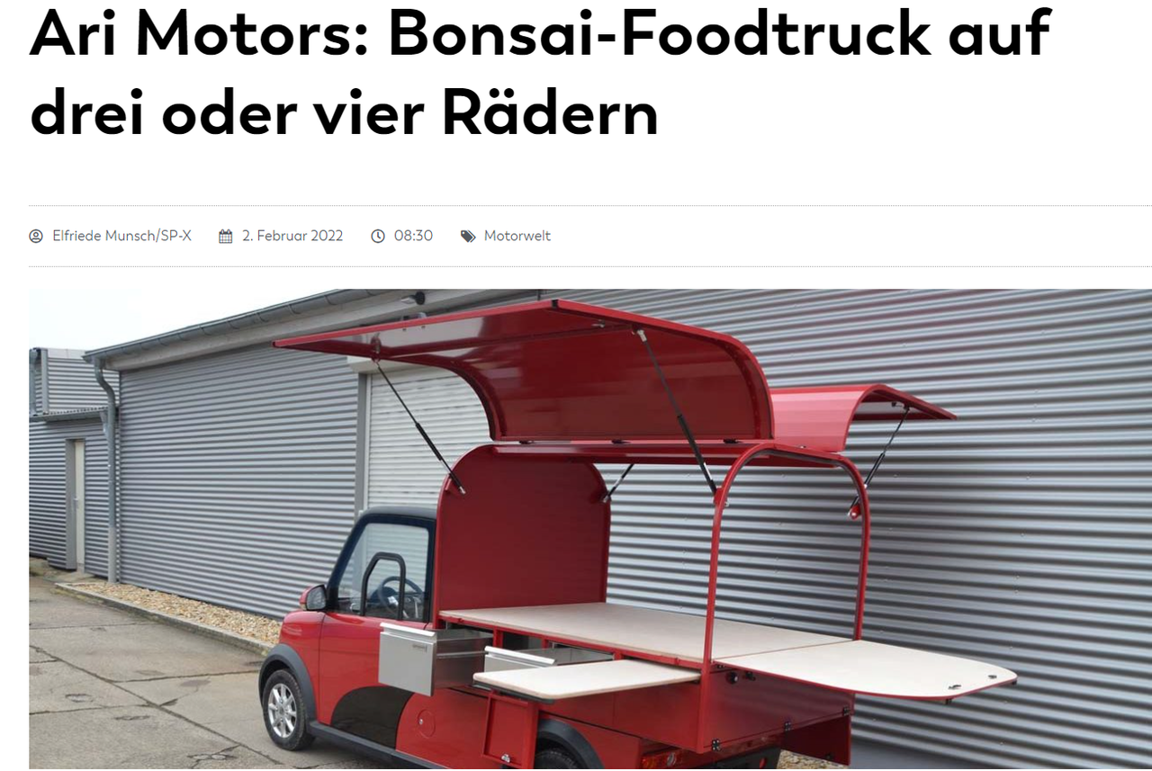 KÜS Newsroom berichtet über neue Food-Truck-Variante des ARI 458 und ARI 345