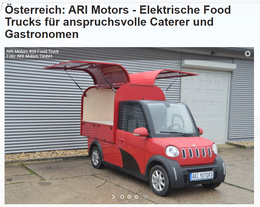 Regio News betrachtet Food Trucks von ARI Motors als geeignet für anspruchsvolles Catering