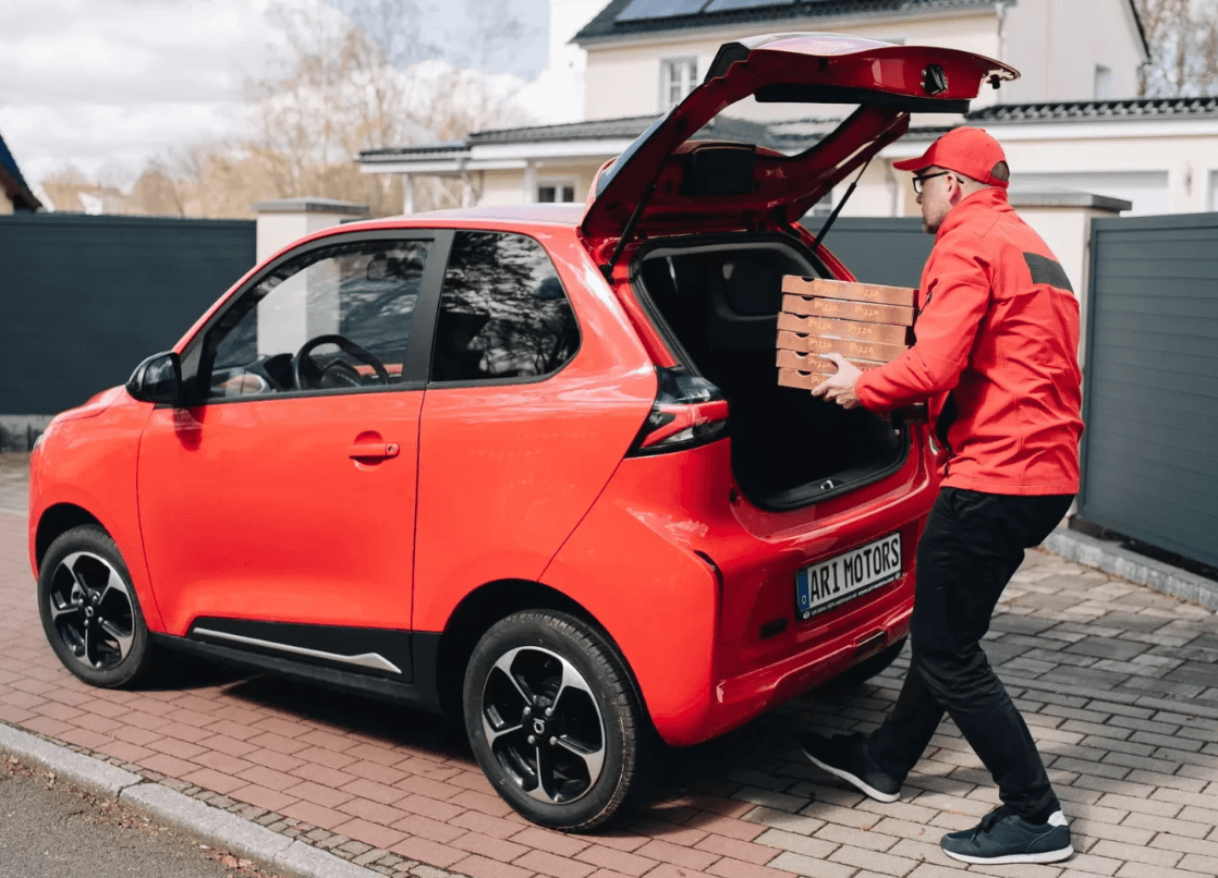 Tyyliniekka o małym elektrycznym vanie ARI 902 do europejskiej dostawy