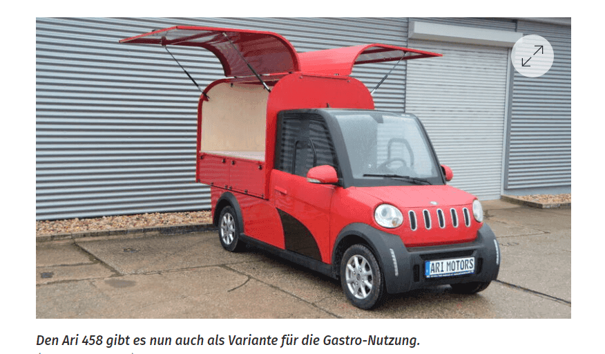 Kfz-Betrieb berichtet über ARI Elektro-Foodtrucks auf drei oder vier Rädern