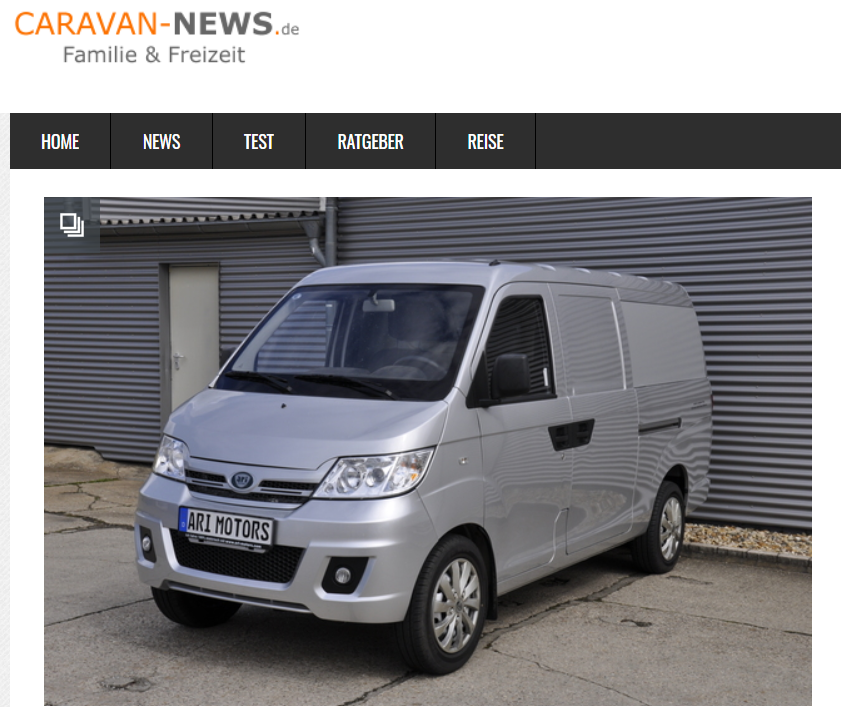 Caravan News über Erweiterung der Produktpalette von ARI Motors durch E-Transporter ARI 901