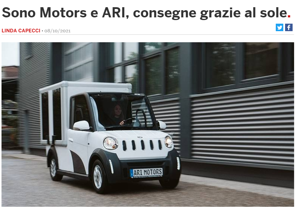 L'Automobile bespricht Kooperation zwischen ARI Motors und Sono Motors