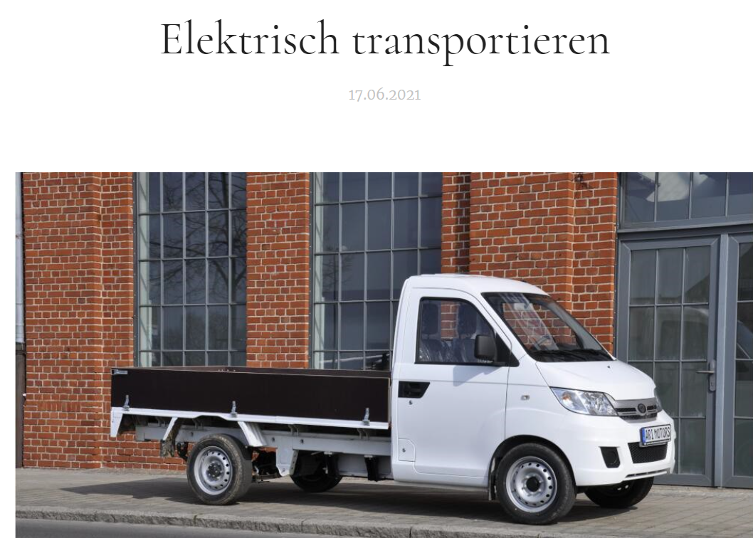Umweltauto berichtet über ARI 901 und die Chance, elektrisch zu transportieren
