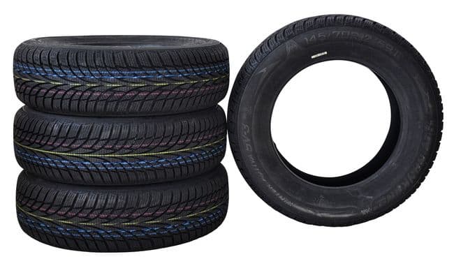 Spare part 4x winter tires 145/70 R12 for ARI 458, 452, 252, 802 and 804
