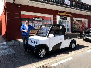 ARI 458 Pritsche L alias "Papamobil" im Einsatz beim GOL Market in Taufers in Südtirol