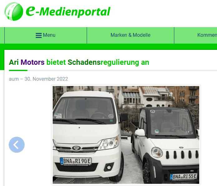e-Medienportal informiert über neue Unfall-Soforthilfe für ARI-Fahrer